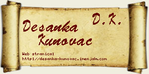 Desanka Kunovac vizit kartica
